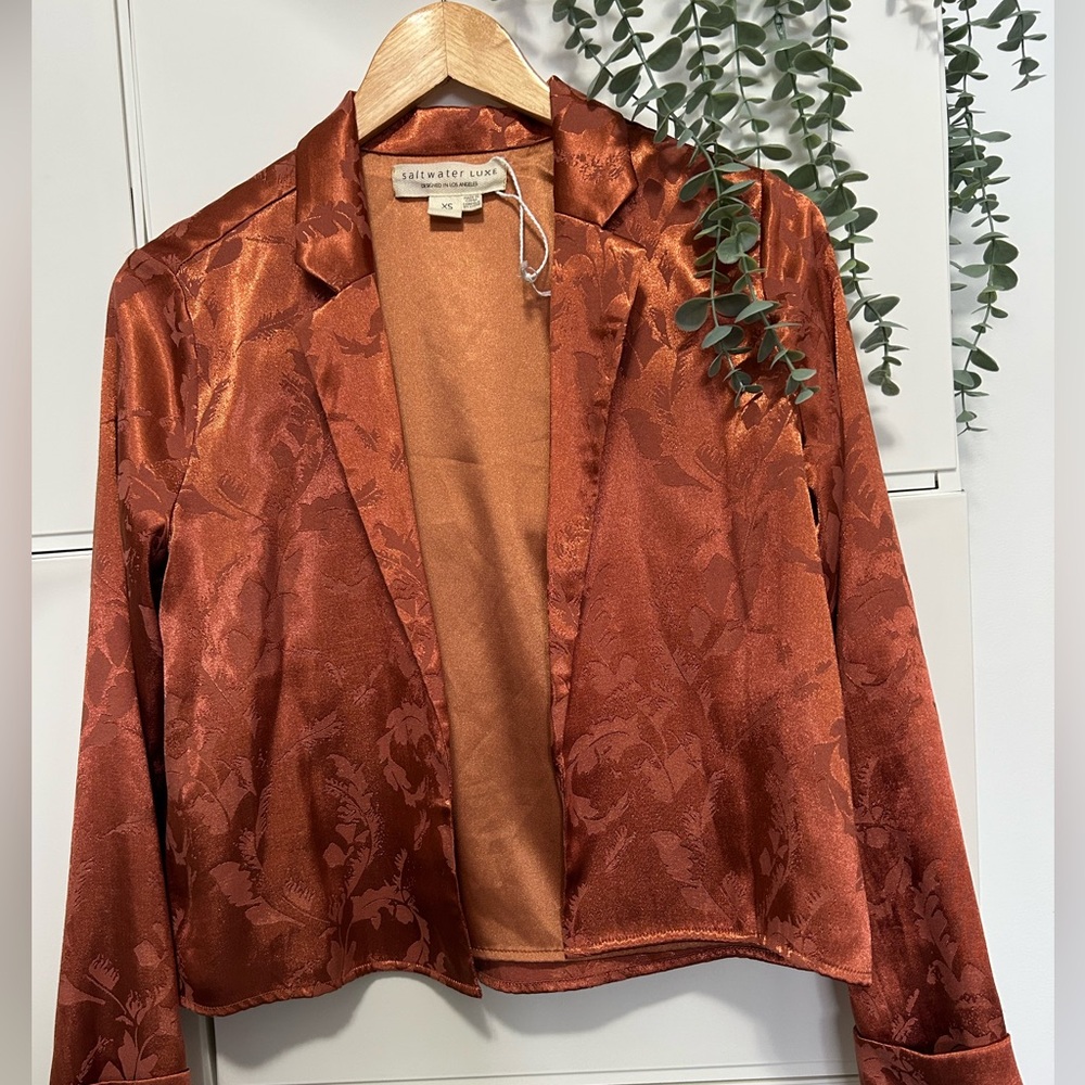 Saltwater Luxe Satin Blazer